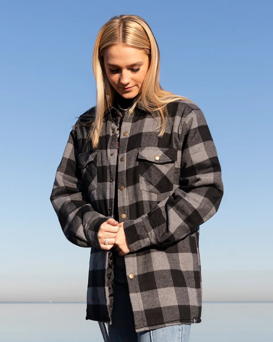 Grey Soft Padded Flannel Jacket