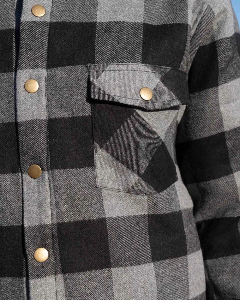 Grey Soft Padded Flannel Jacket