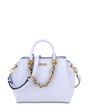 GUESS GEVA ICE BLUE LOGO SATCHEL BAG