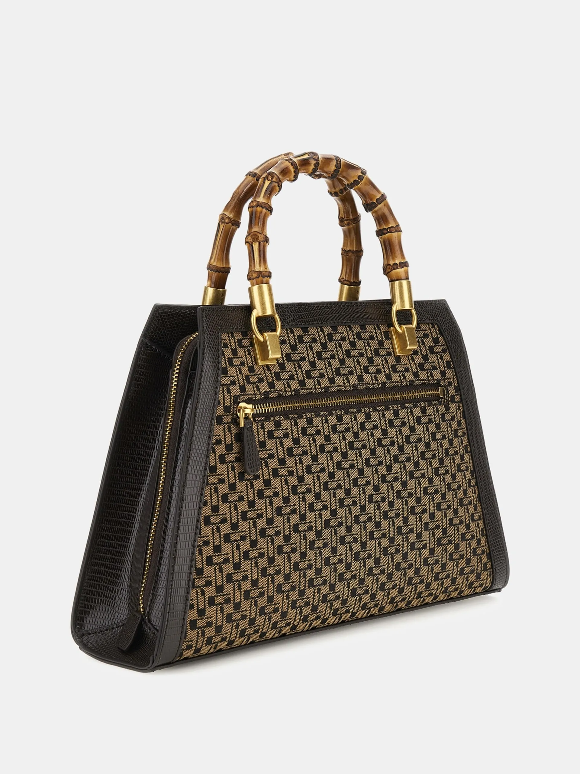 GUESS Stephi Bamboo Satchel Bag