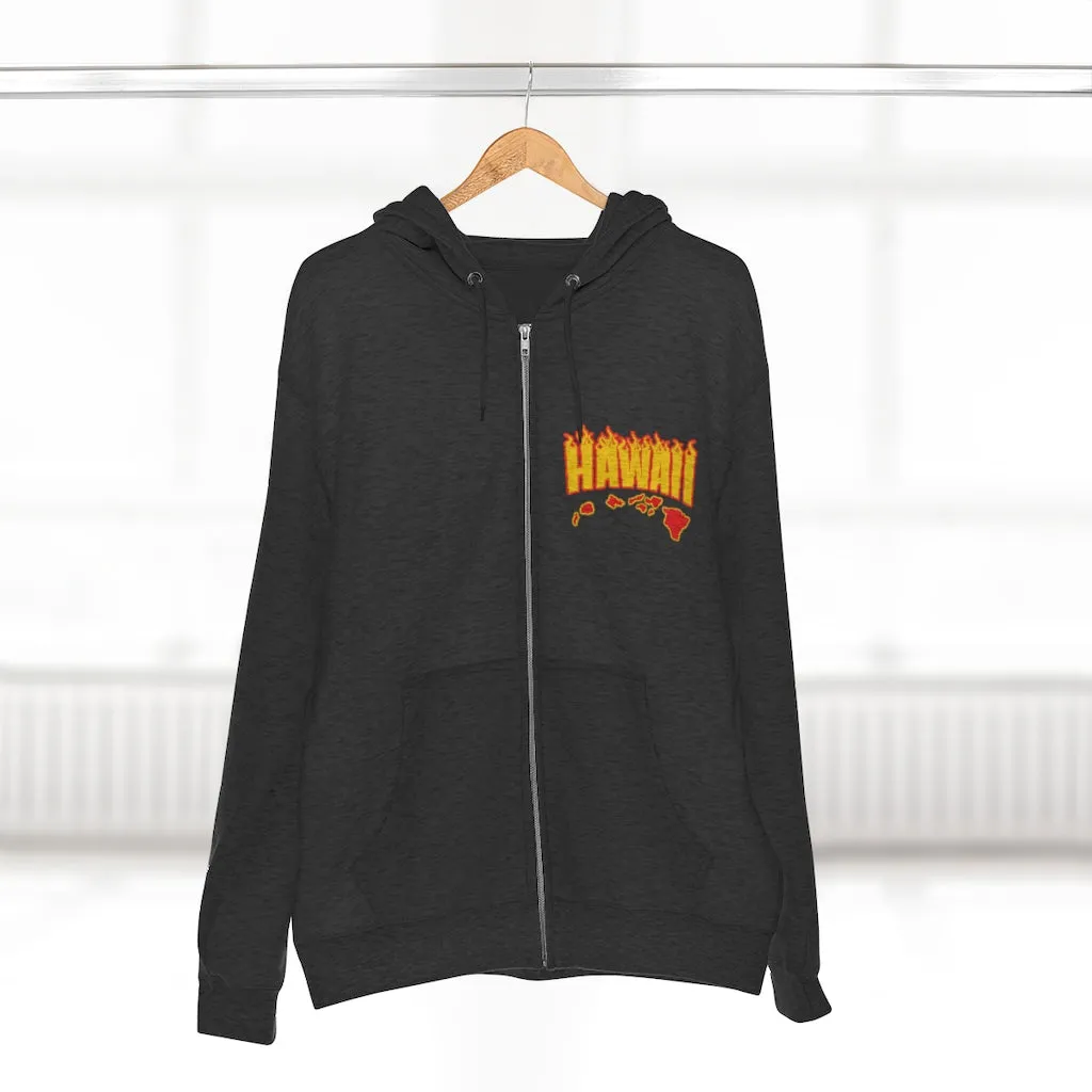 Hawaii Fire Unisex Premium Full Zip Hoodie