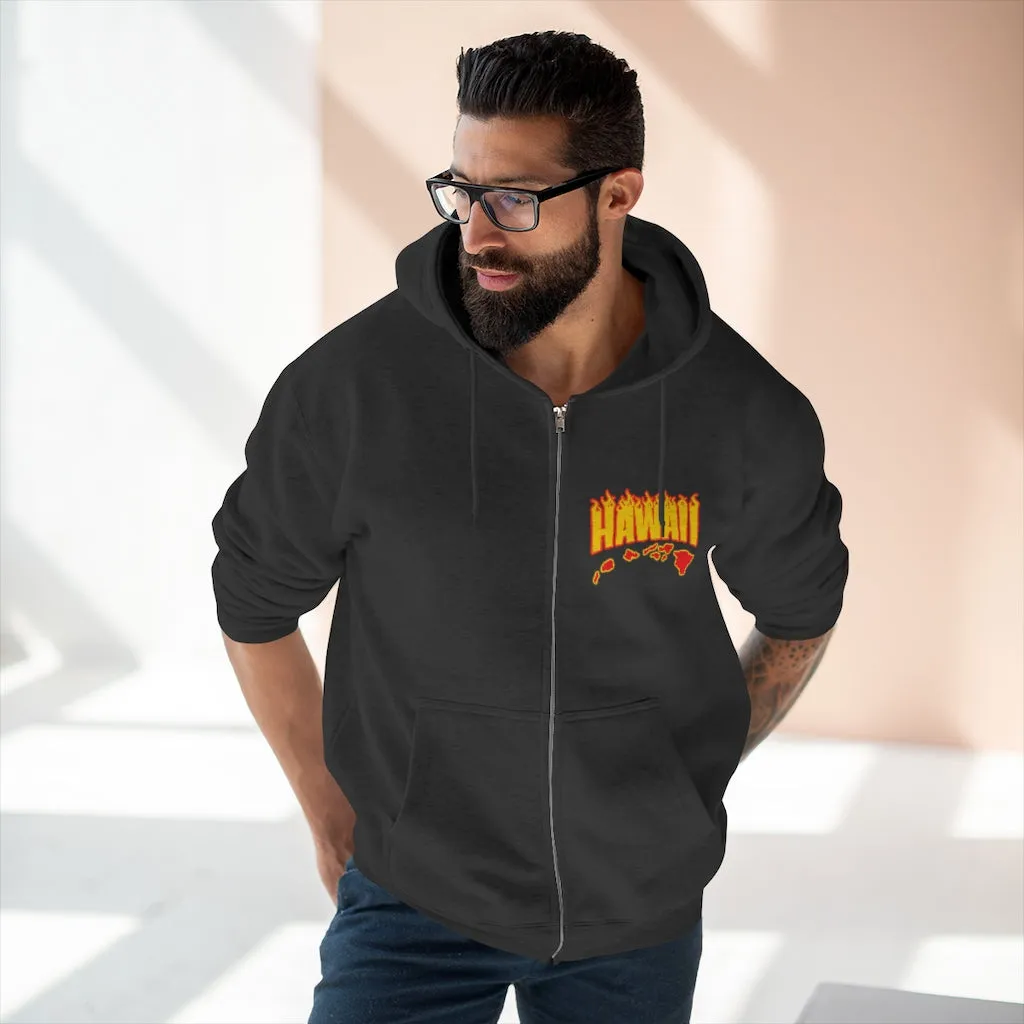 Hawaii Fire Unisex Premium Full Zip Hoodie