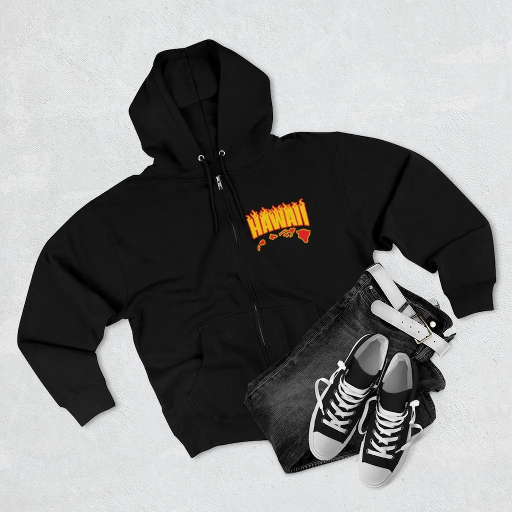 Hawaii Fire Unisex Premium Full Zip Hoodie