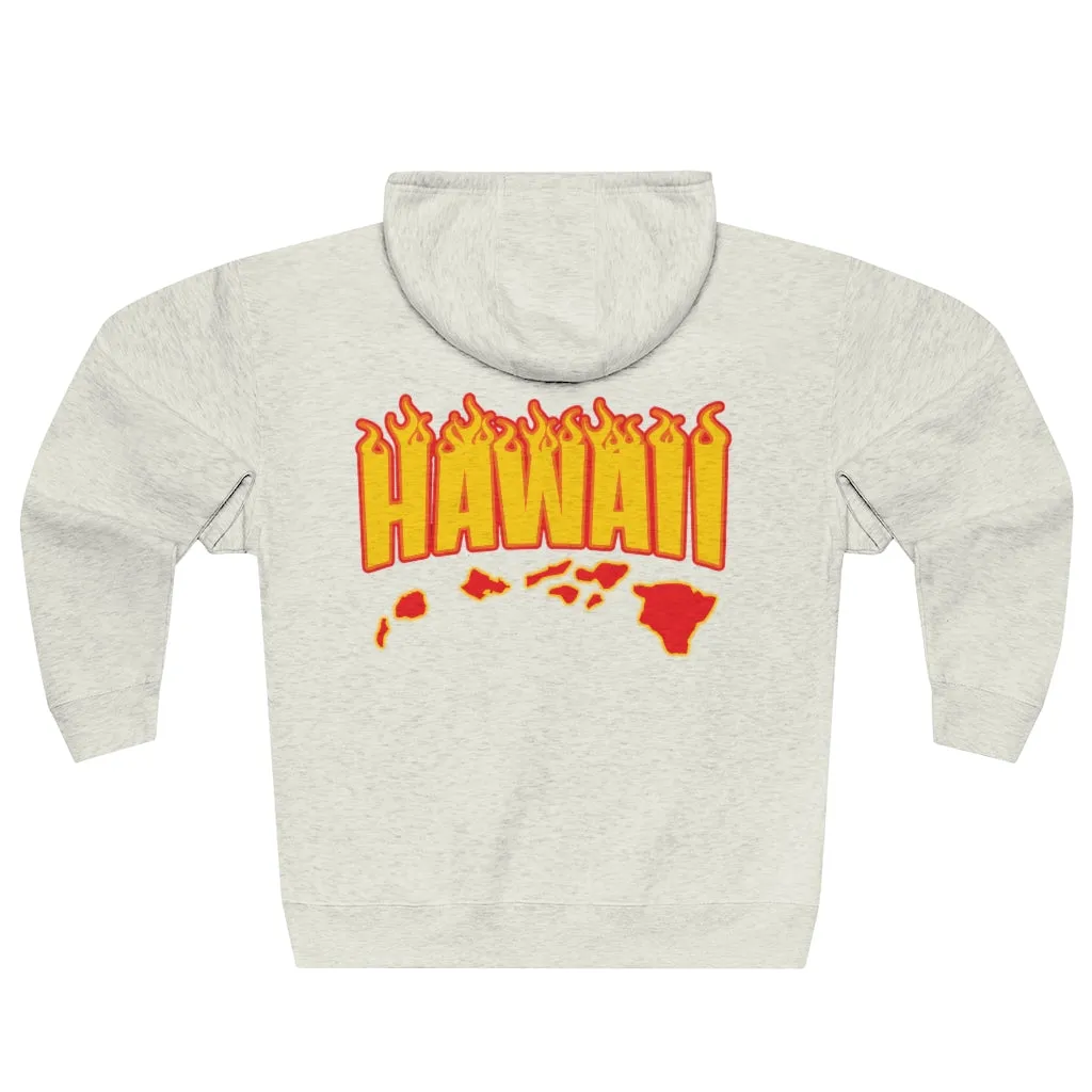 Hawaii Fire Unisex Premium Full Zip Hoodie