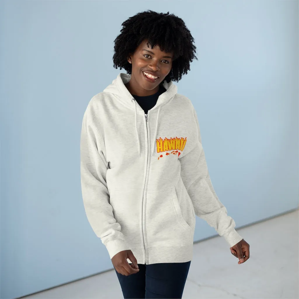 Hawaii Fire Unisex Premium Full Zip Hoodie