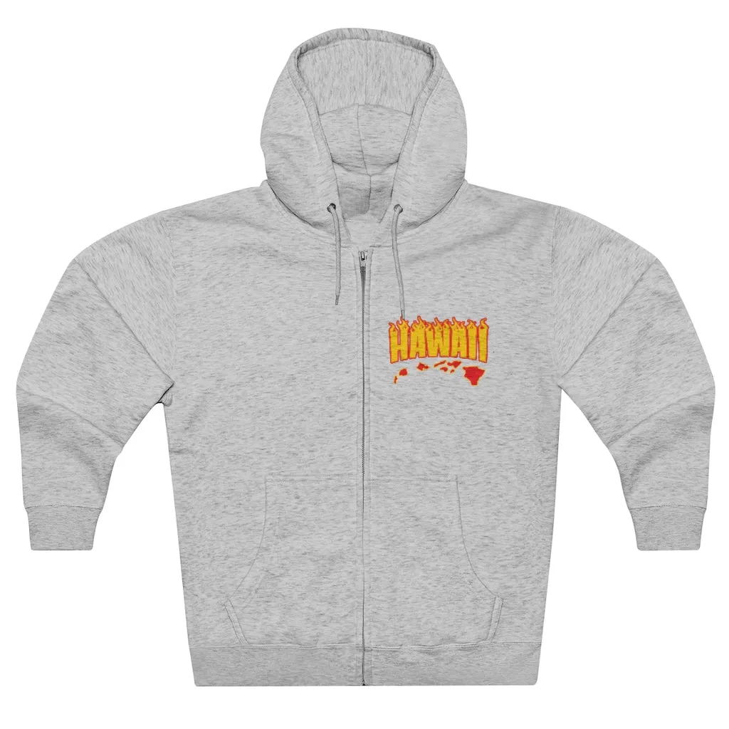 Hawaii Fire Unisex Premium Full Zip Hoodie