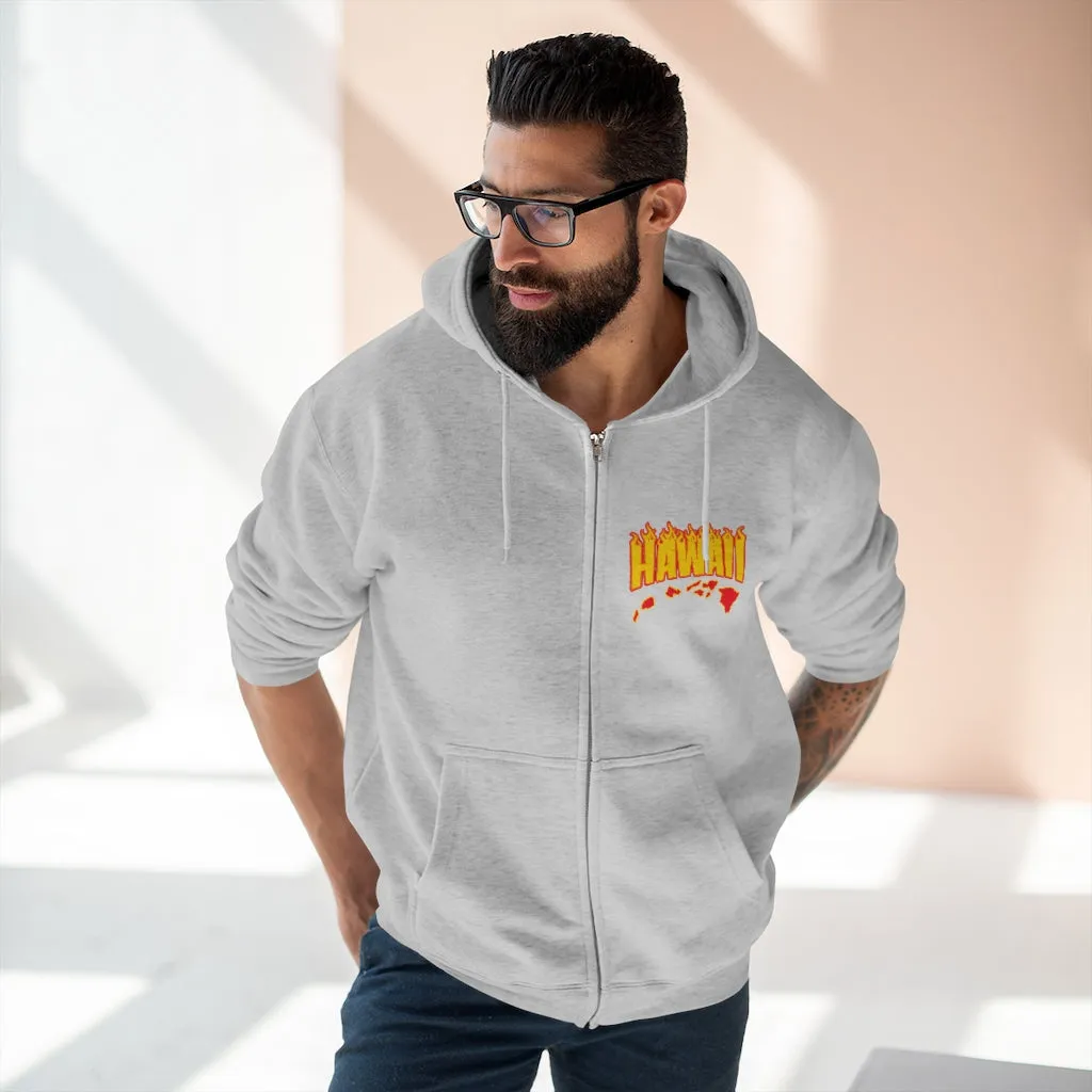 Hawaii Fire Unisex Premium Full Zip Hoodie