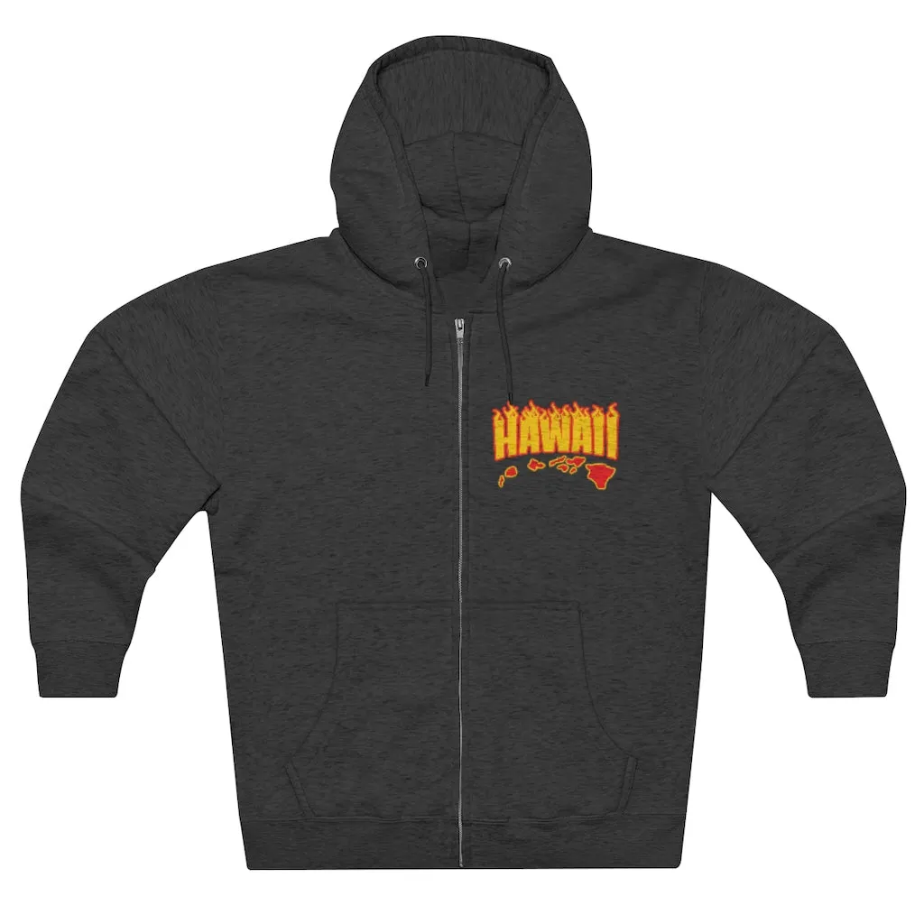 Hawaii Fire Unisex Premium Full Zip Hoodie