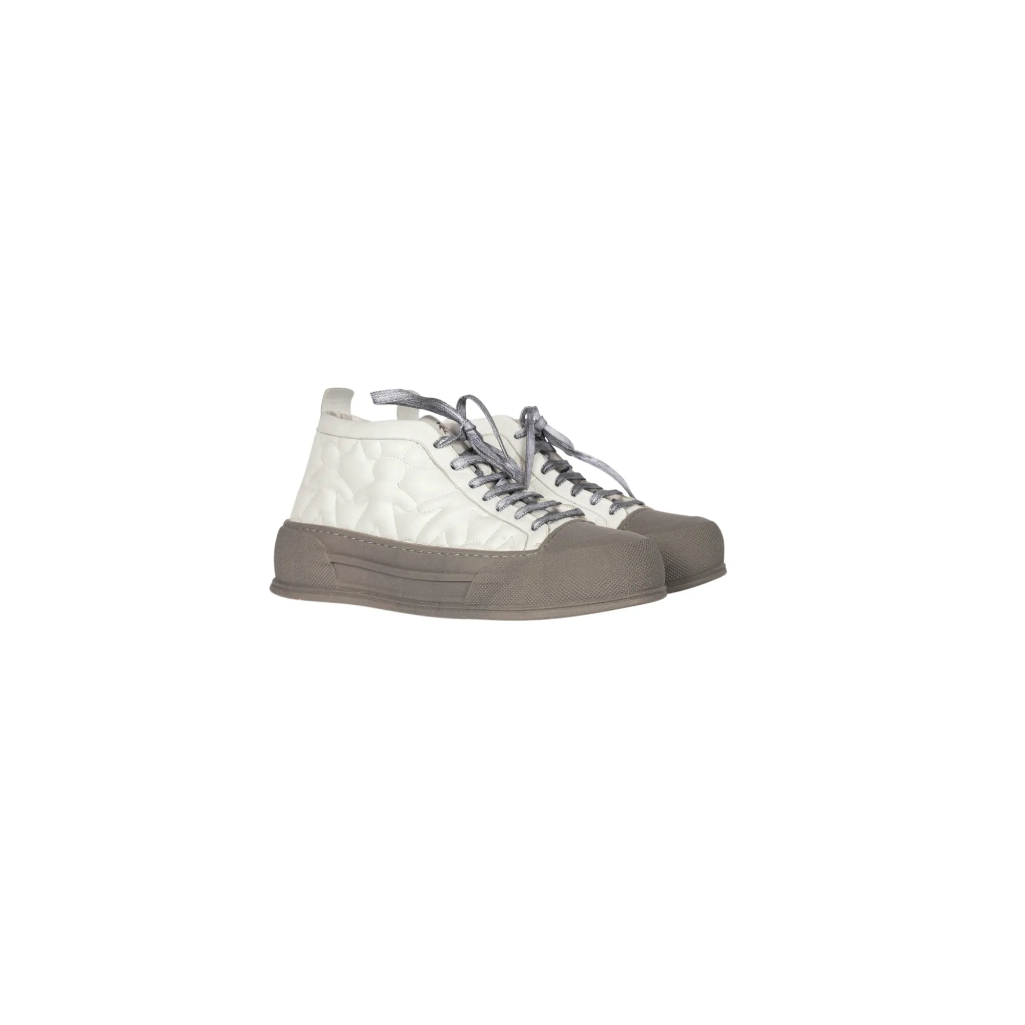 High Sneaker Omino Trapuntato white