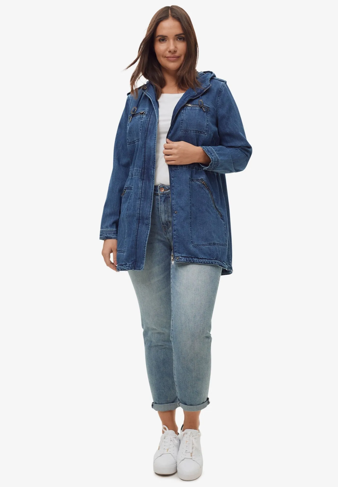 Hooded Anorak Denim Jacket