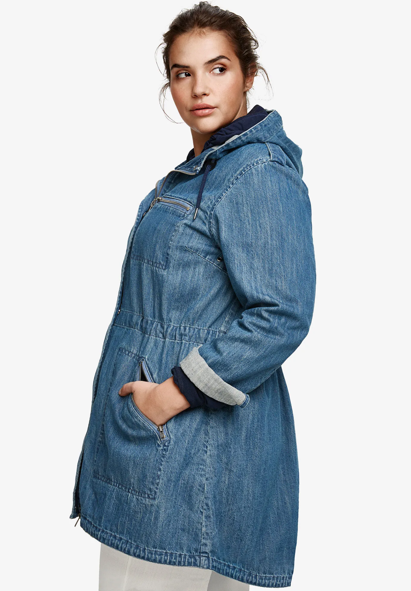 Hooded Anorak Denim Jacket