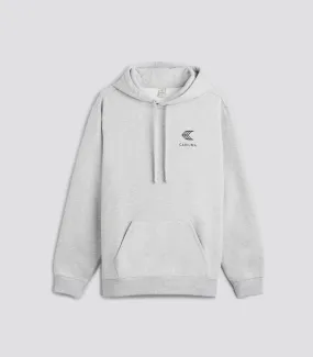 Hoodie Melange Grey with Black Logo