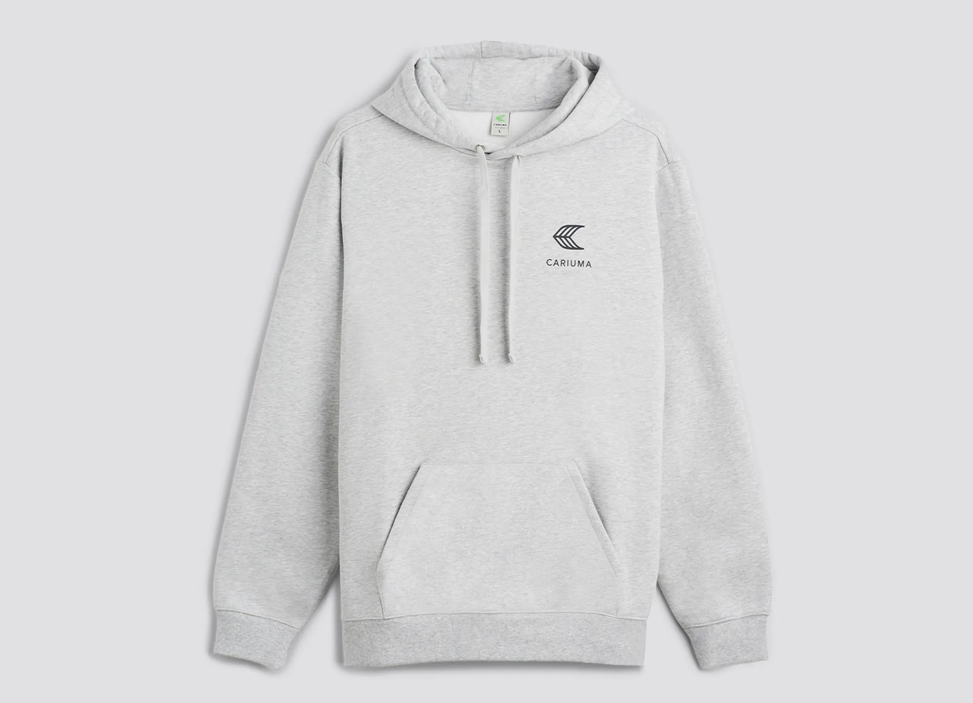 Hoodie Melange Grey with Black Logo