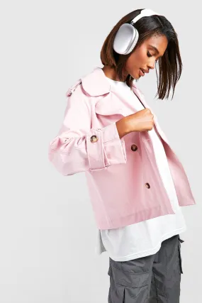 Jackets & Coats | Double Breasted Short Trench | boohoo