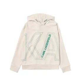 Karl Lagerfeld Hoodie Bold Logo Cream