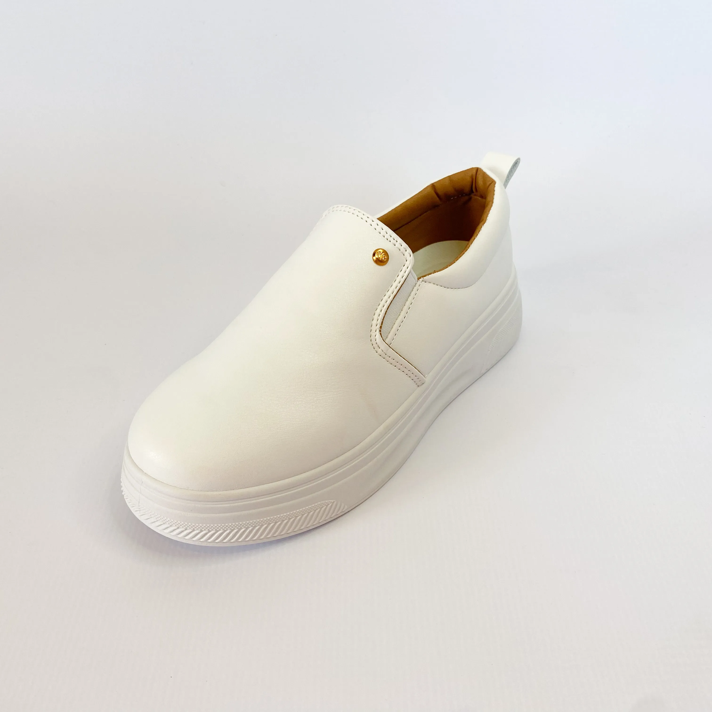 KG white slip on sneaker