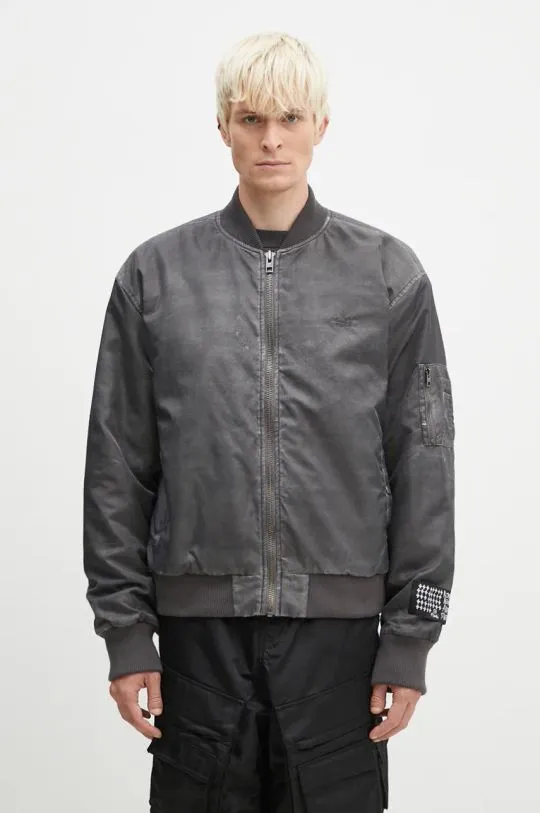 KSUBI bomber jacket Royalty Bomber men’s gray color MFA24JK012