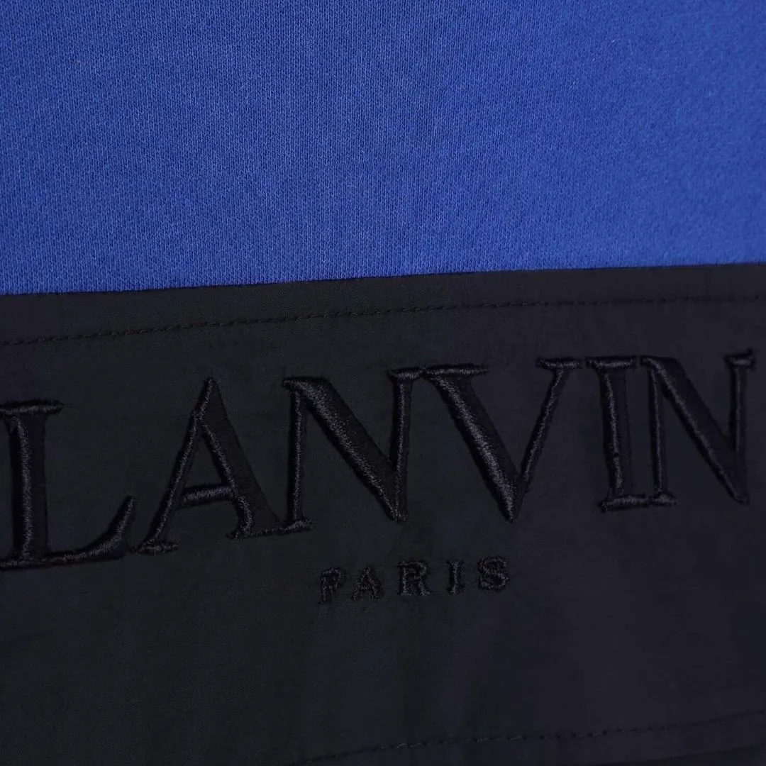 Lanvin Sweater Black Logo Patch Blue