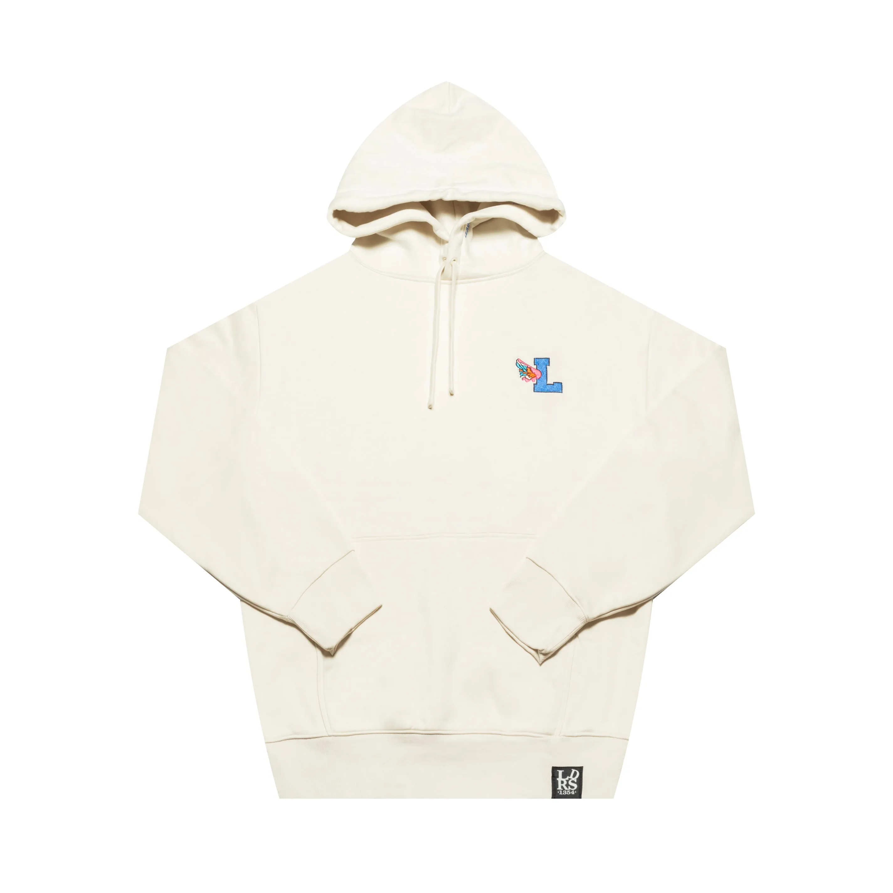 Leaders L-Wing Embroidered Ecru Hoodie