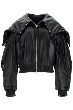 LEATHER BOMBER JACKET