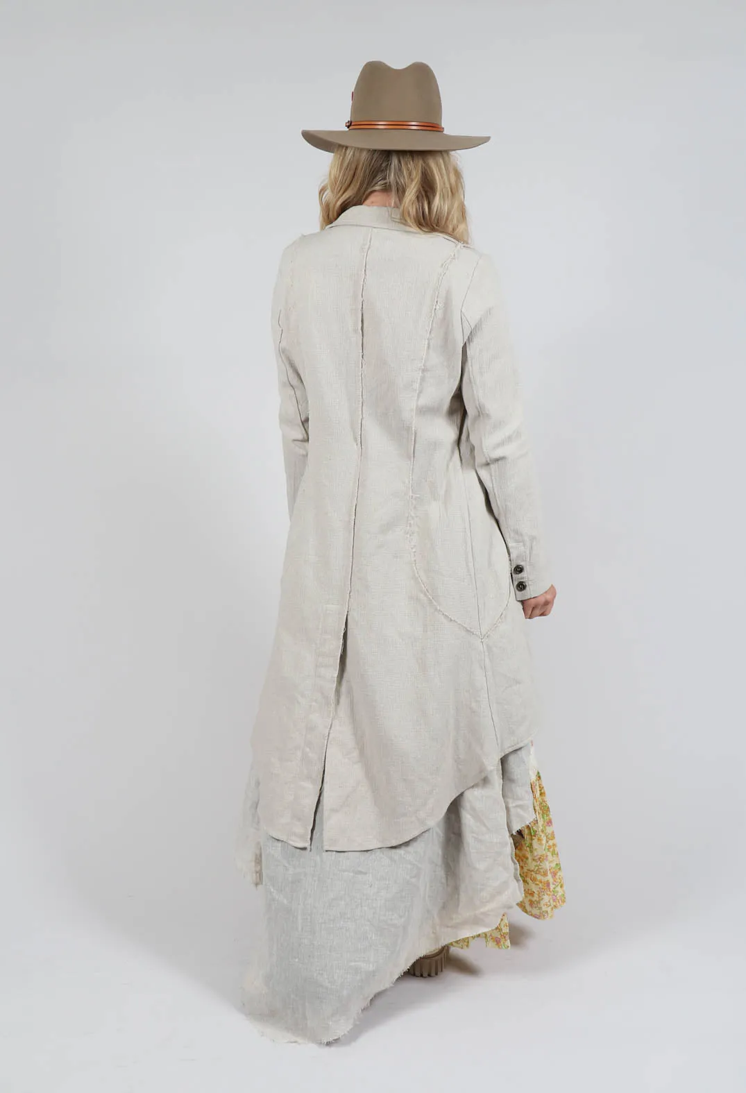 Longline Layered Jacket in Ecru