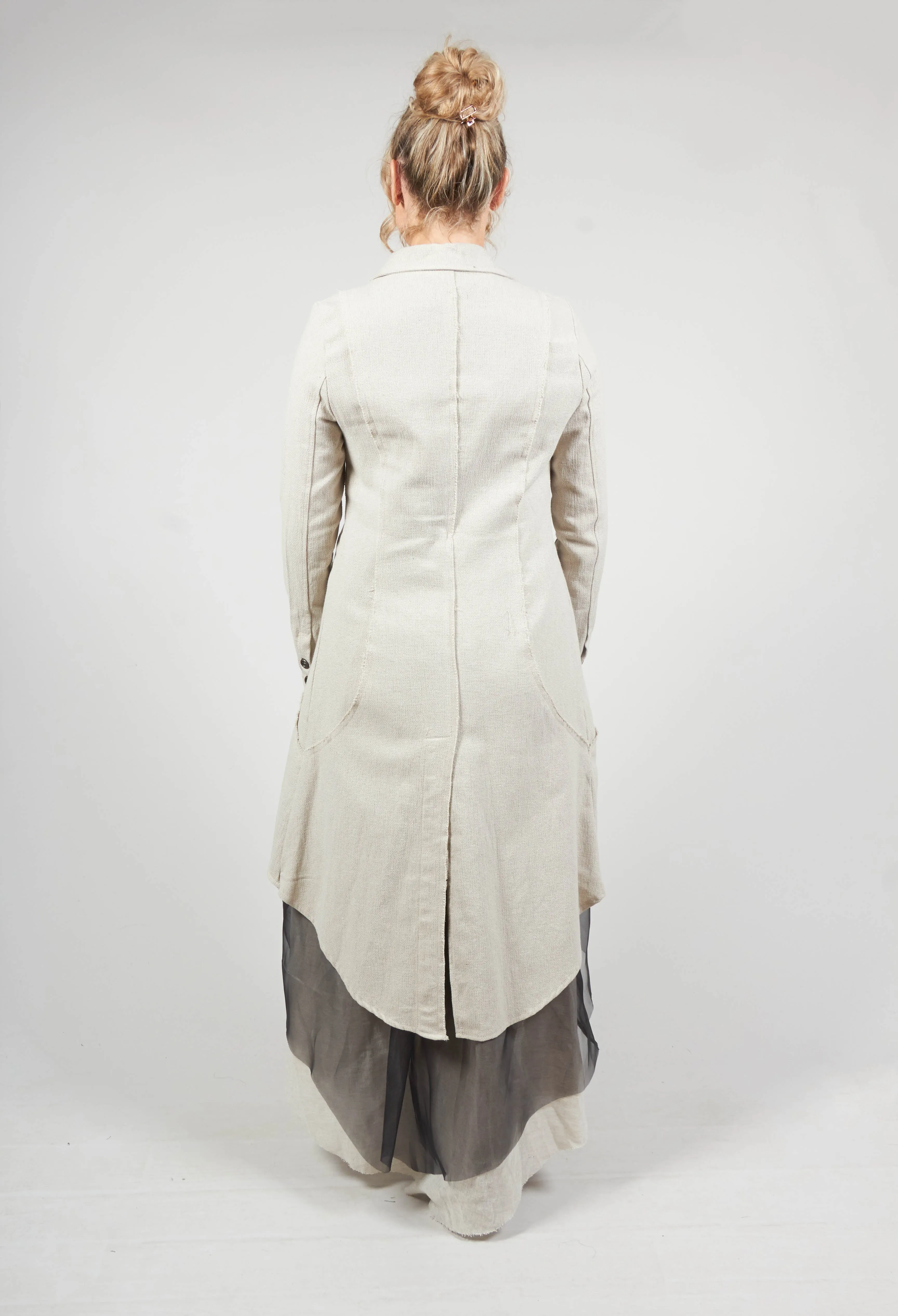 Longline Layered Jacket in Ecru