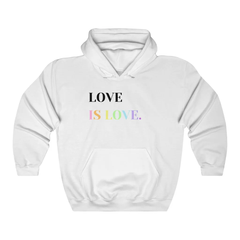 Love Is Love Pastel Rainbow Hoodie