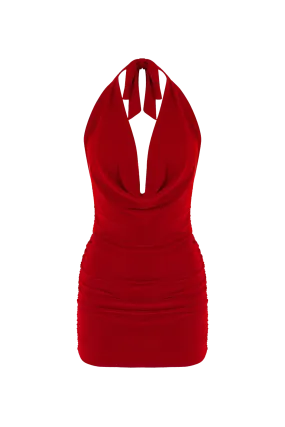 Luna Red Mini Dress