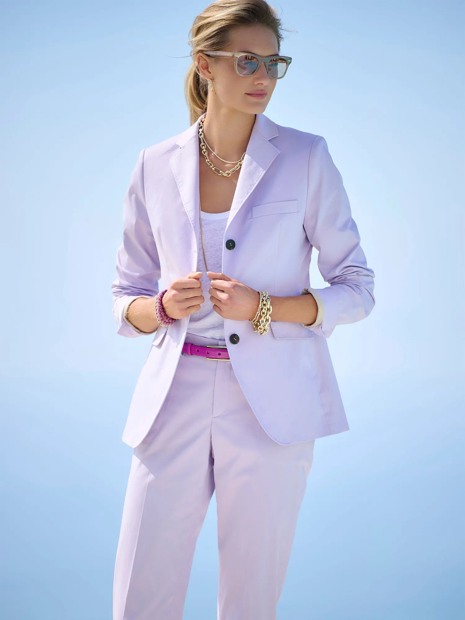 Mabel Cotton Stretch Blazer