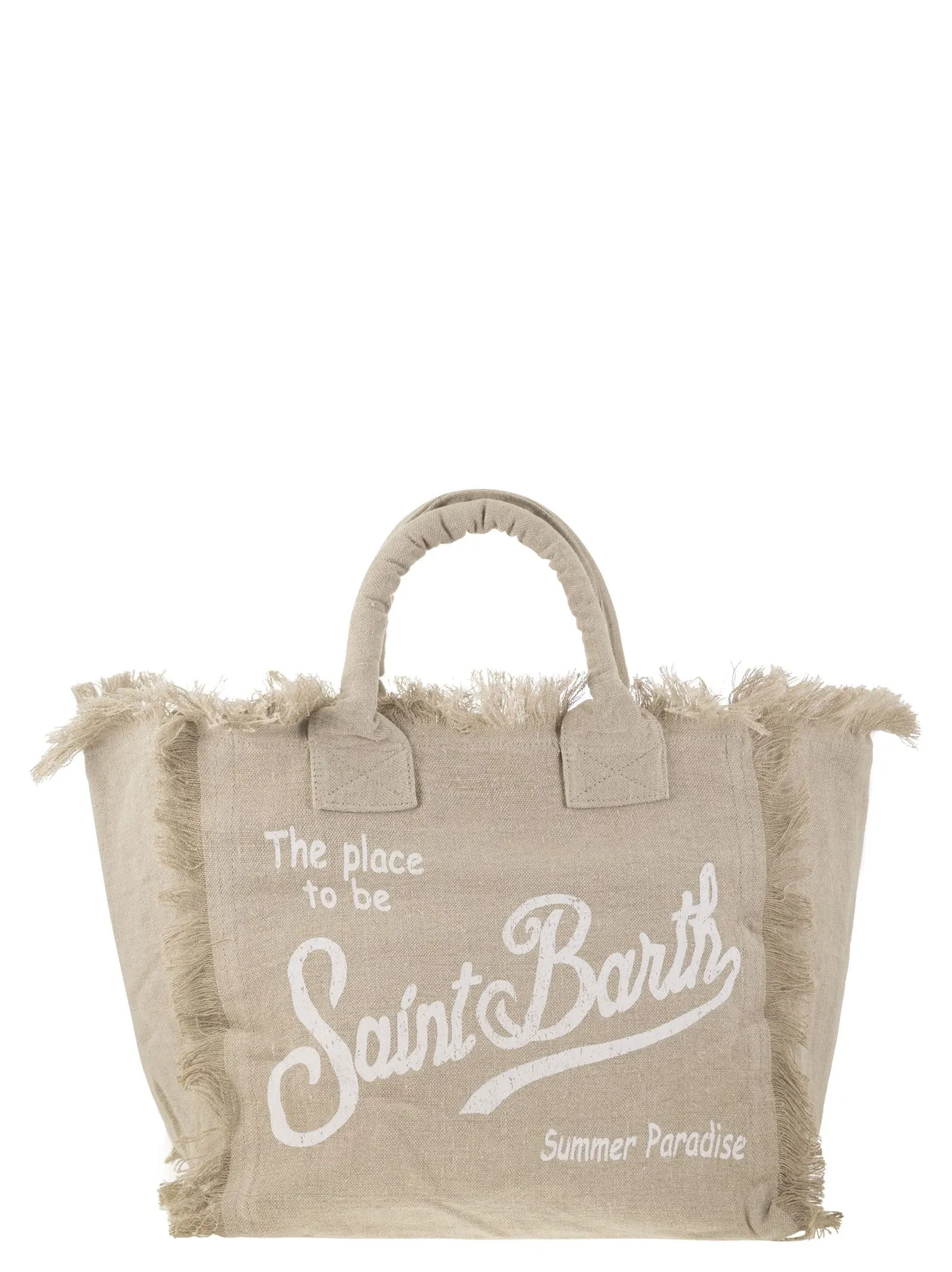 Mc2 Saint Barth    Mc2 Saint Barth Vanity Linen Tote Bag With Embroidery