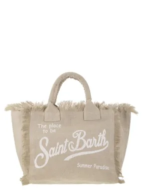 Mc2 Saint Barth    Mc2 Saint Barth Vanity Linen Tote Bag With Embroidery