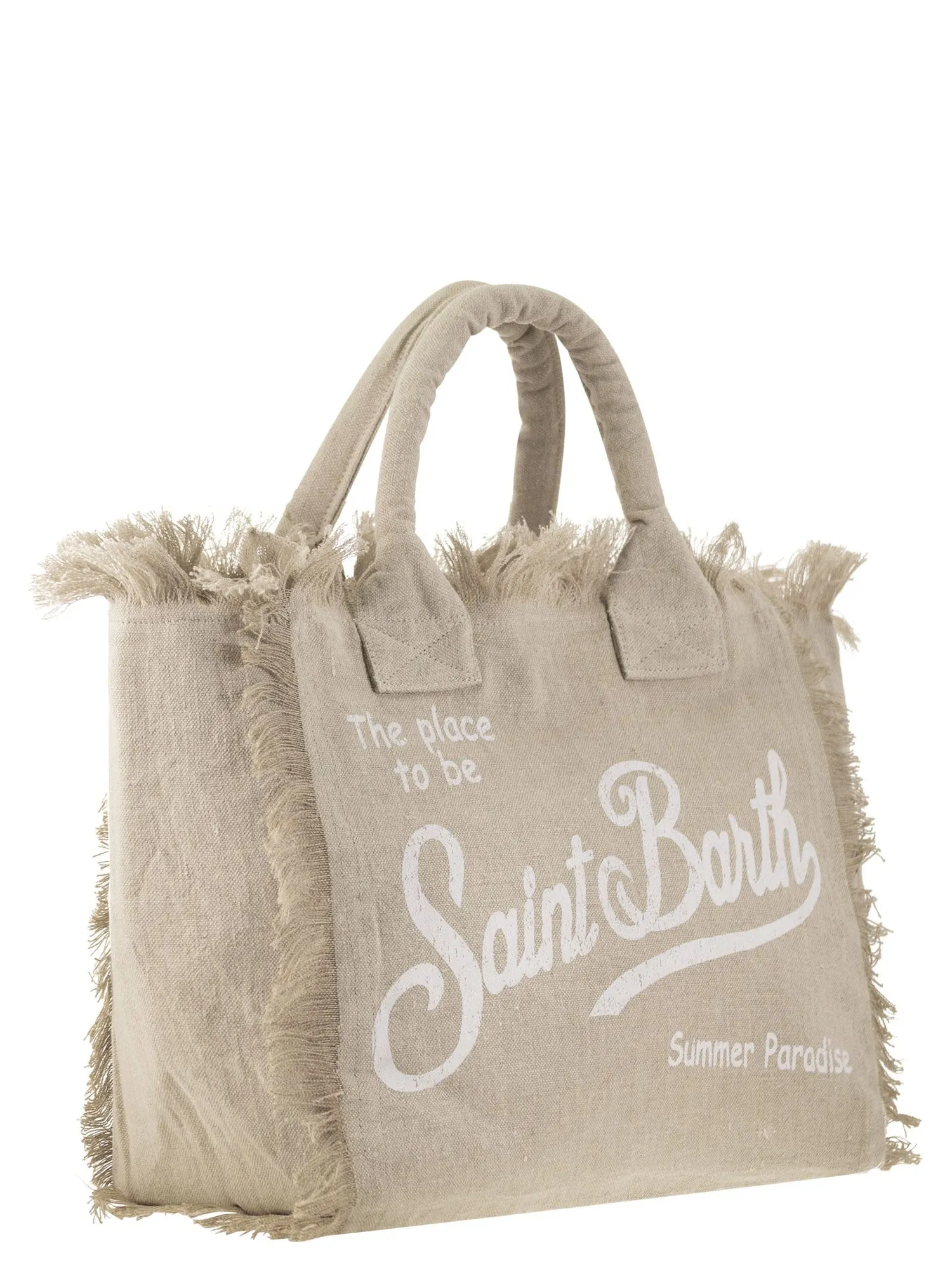 Mc2 Saint Barth    Mc2 Saint Barth Vanity Linen Tote Bag With Embroidery