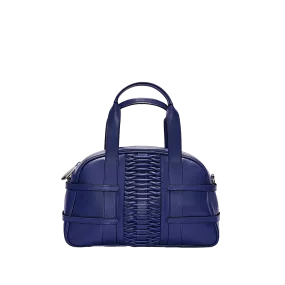 Medium Francesca braided navy satchel