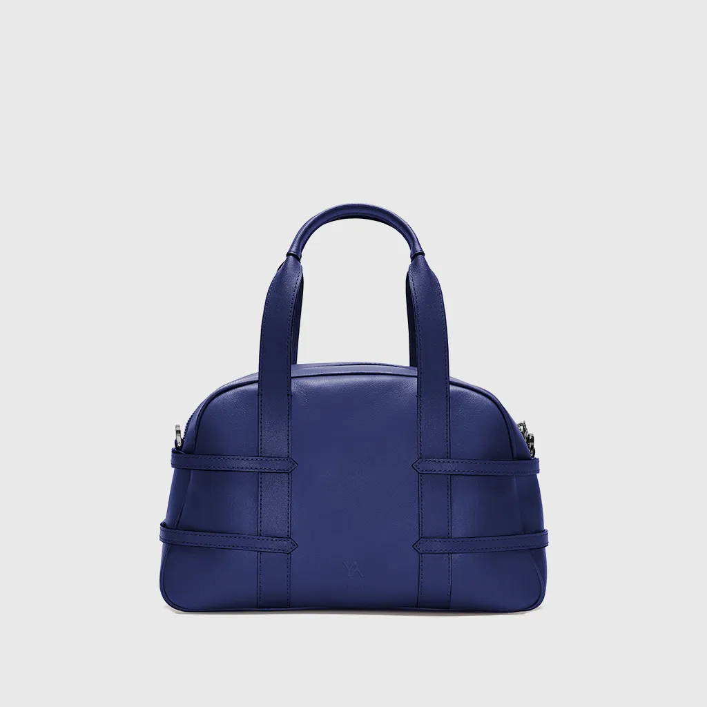 Medium Francesca braided navy satchel