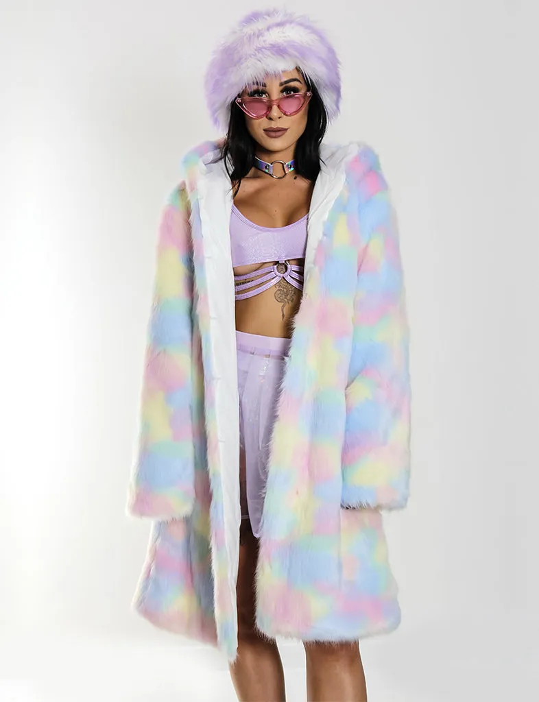 MELTED ICECREAM FAUX FUR JACKET  MADE 4 U 