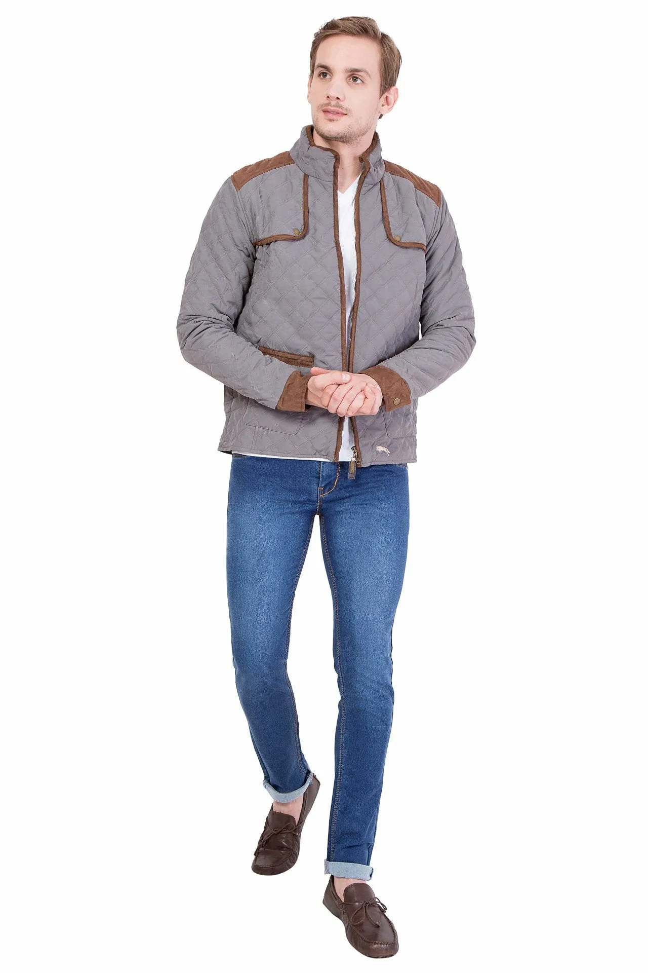 Men Full Sleeve Polyester Zipper Jacket