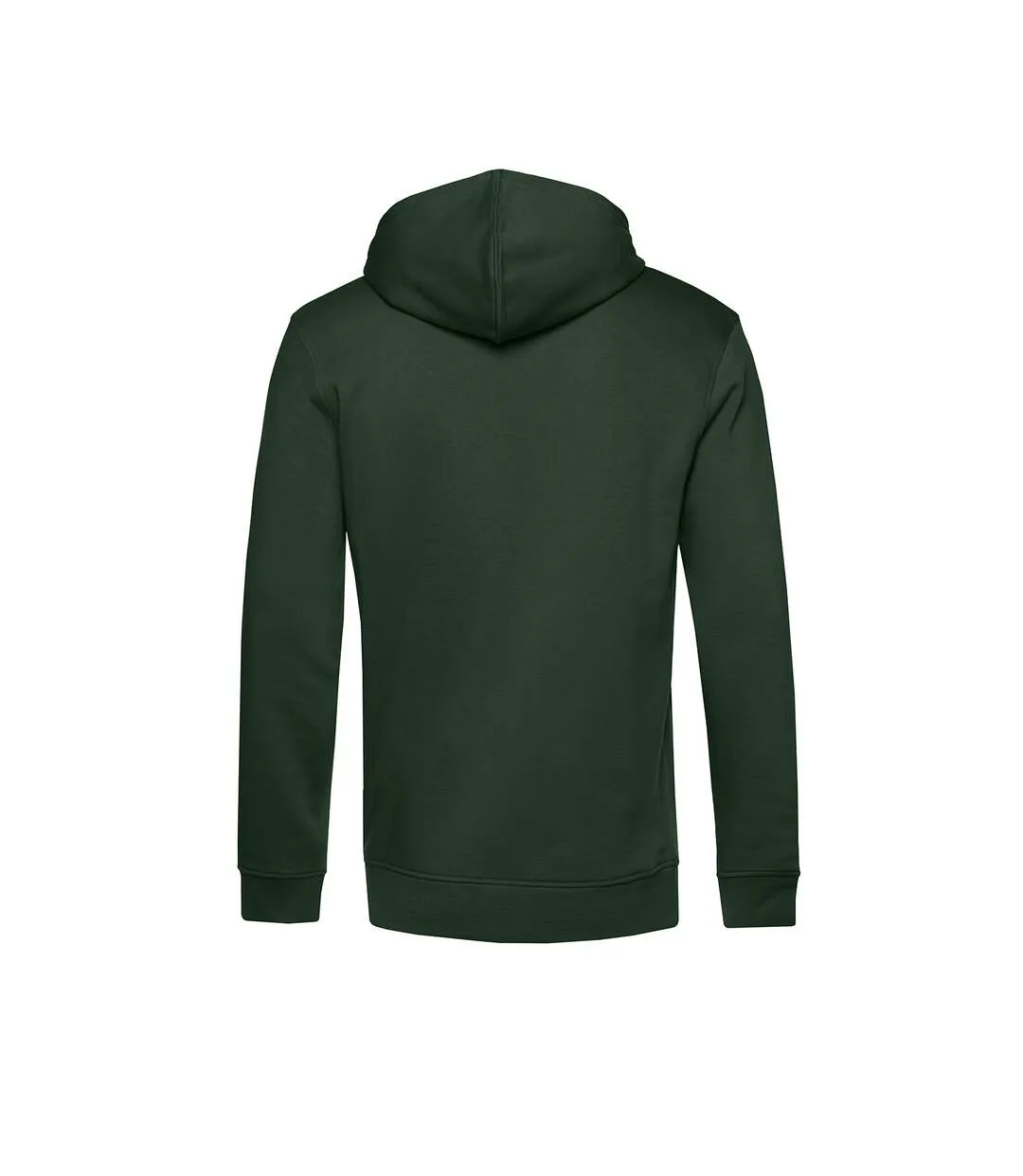 Mens organic hoodie forest green B&C