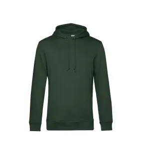 Mens organic hoodie forest green B&C