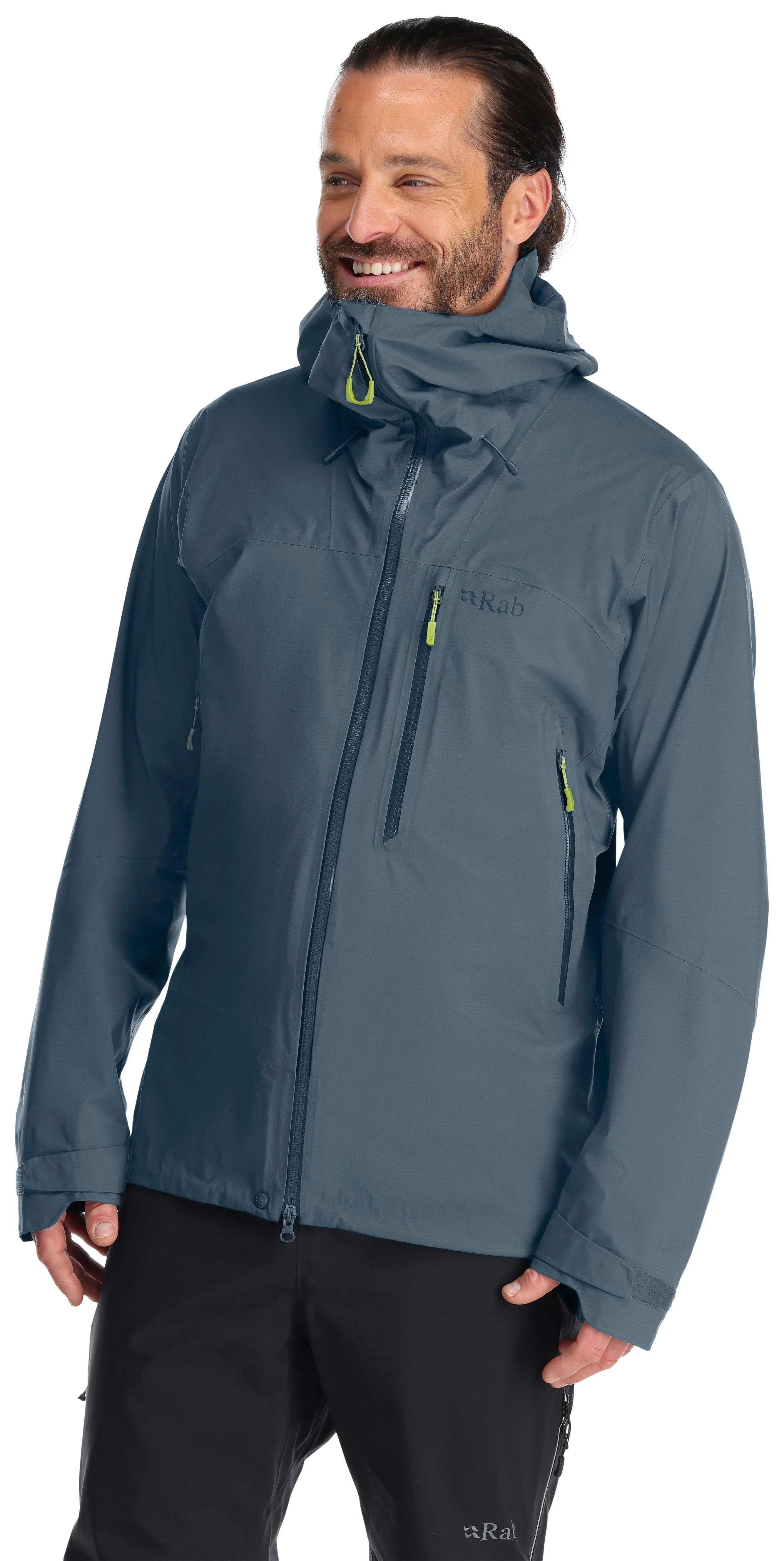 Men's Rab Firewall Jacket Black | Waterproof Jackets | George Fisher UK