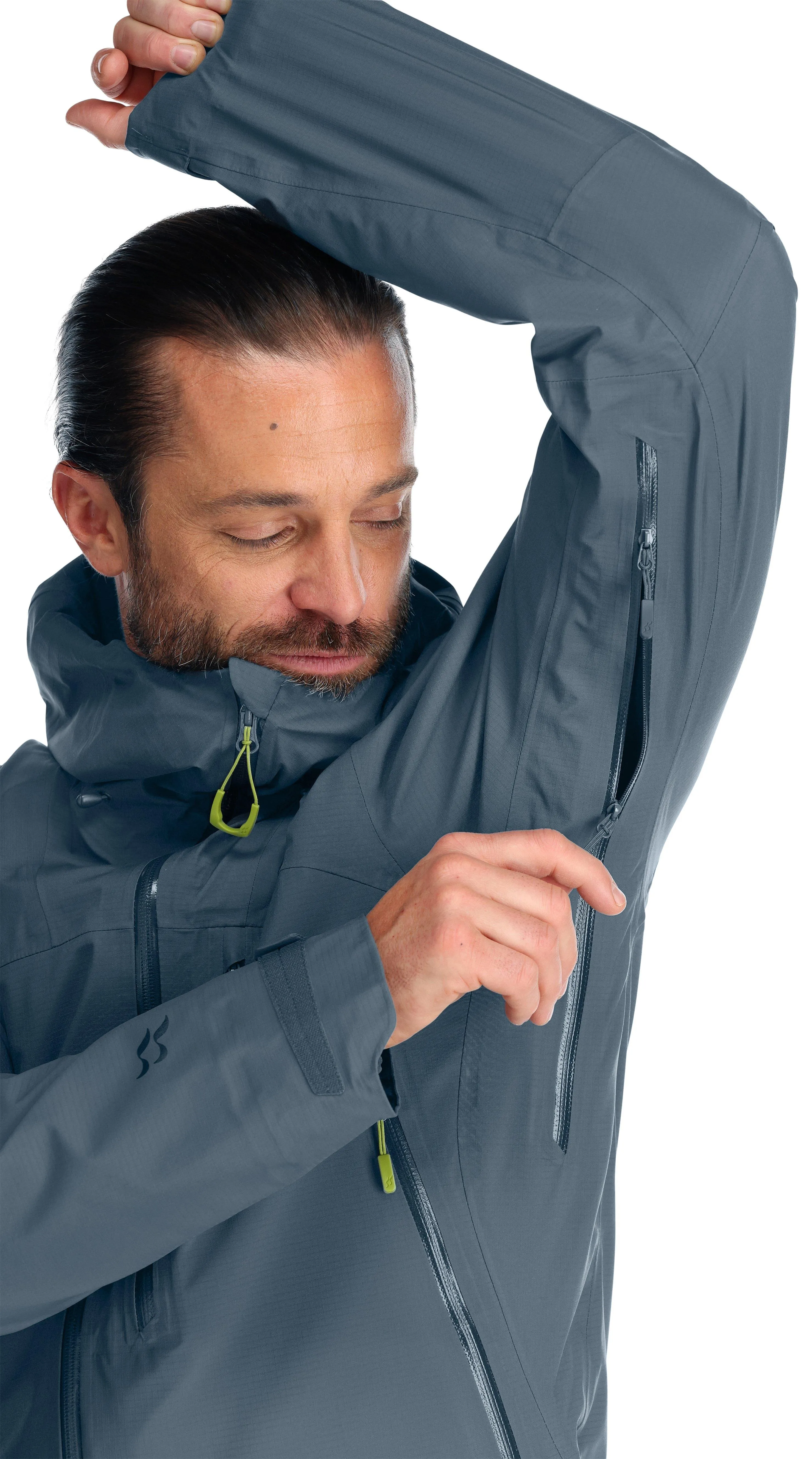 Men's Rab Firewall Jacket Black | Waterproof Jackets | George Fisher UK