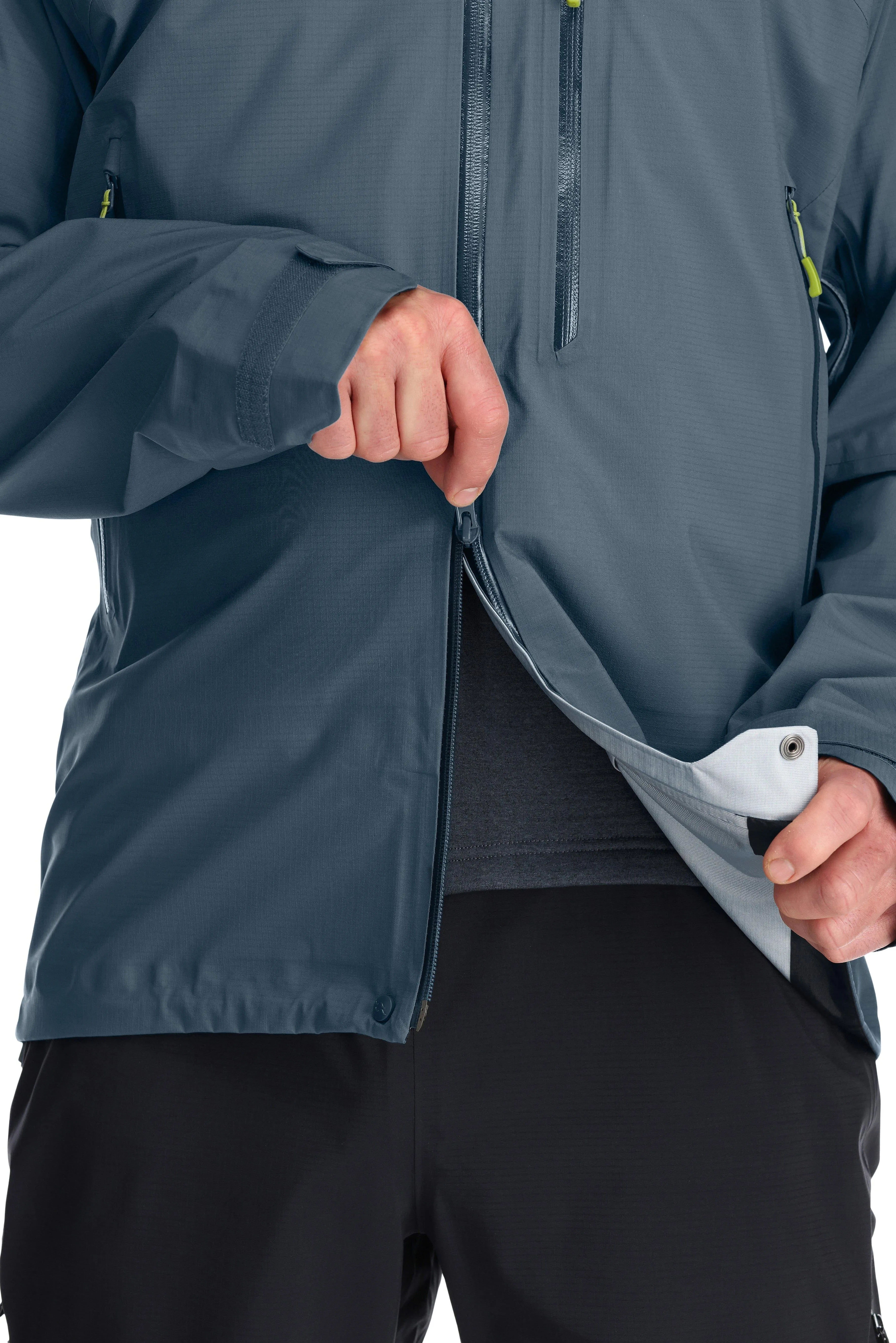 Men's Rab Firewall Jacket Black | Waterproof Jackets | George Fisher UK