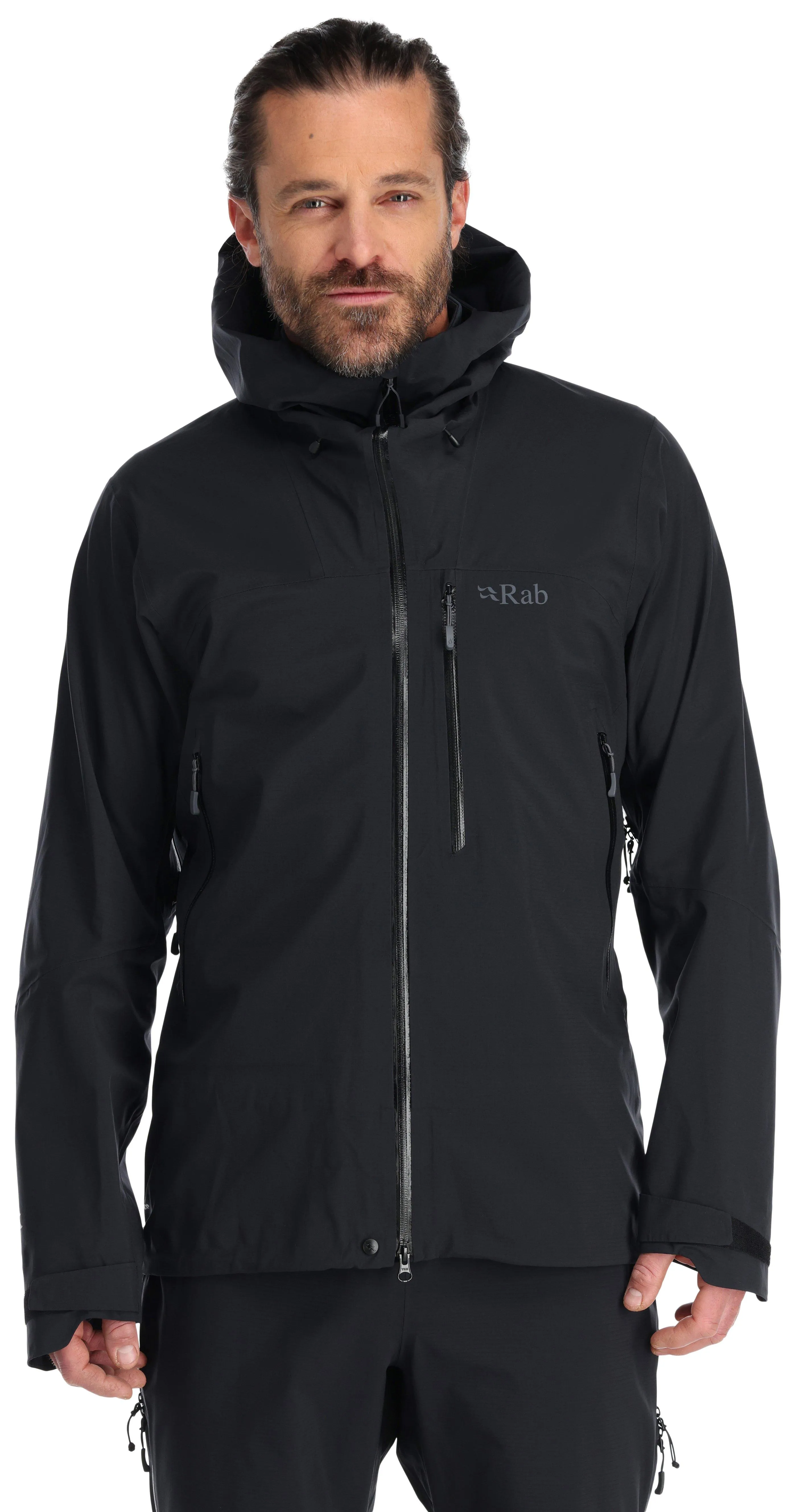 Men's Rab Firewall Jacket Black | Waterproof Jackets UK