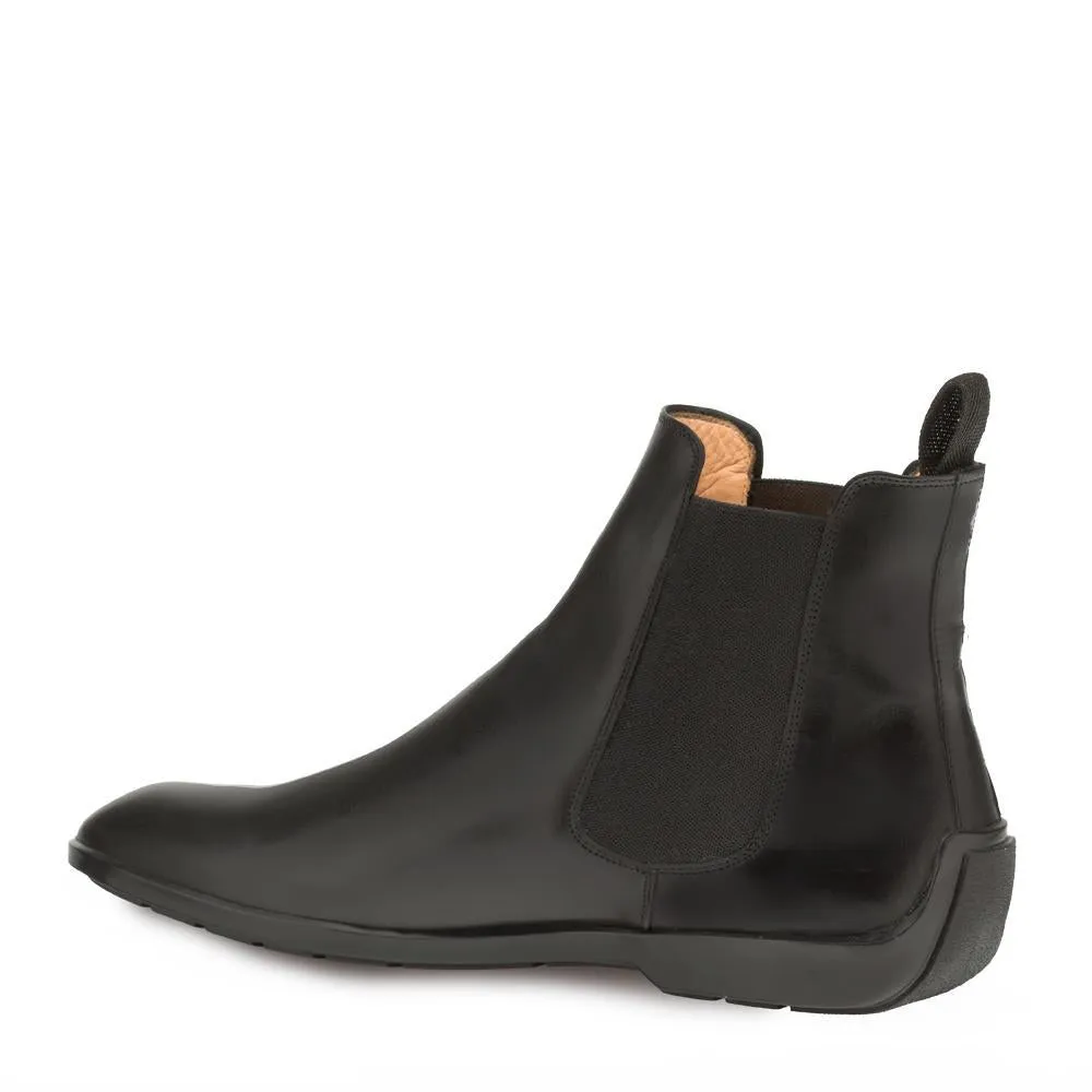 Mezlan 9803 Warden Men's Shoes Black Calf-SKin Leather Chelsea Boots (MZ3266)