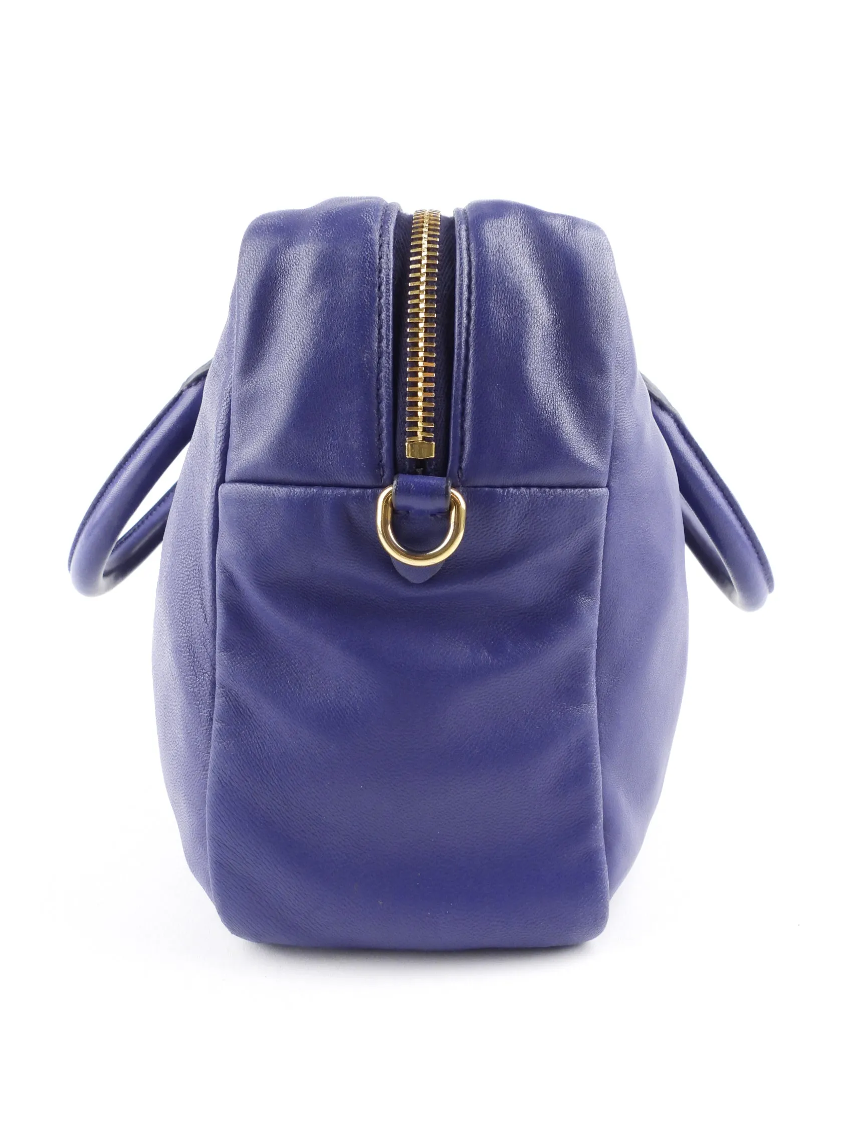 Miu Miu Purple Leather Two Way Handbag