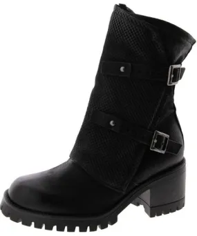 Miz Mooz Madena Womens Textured Leather Mid-Calf Boots