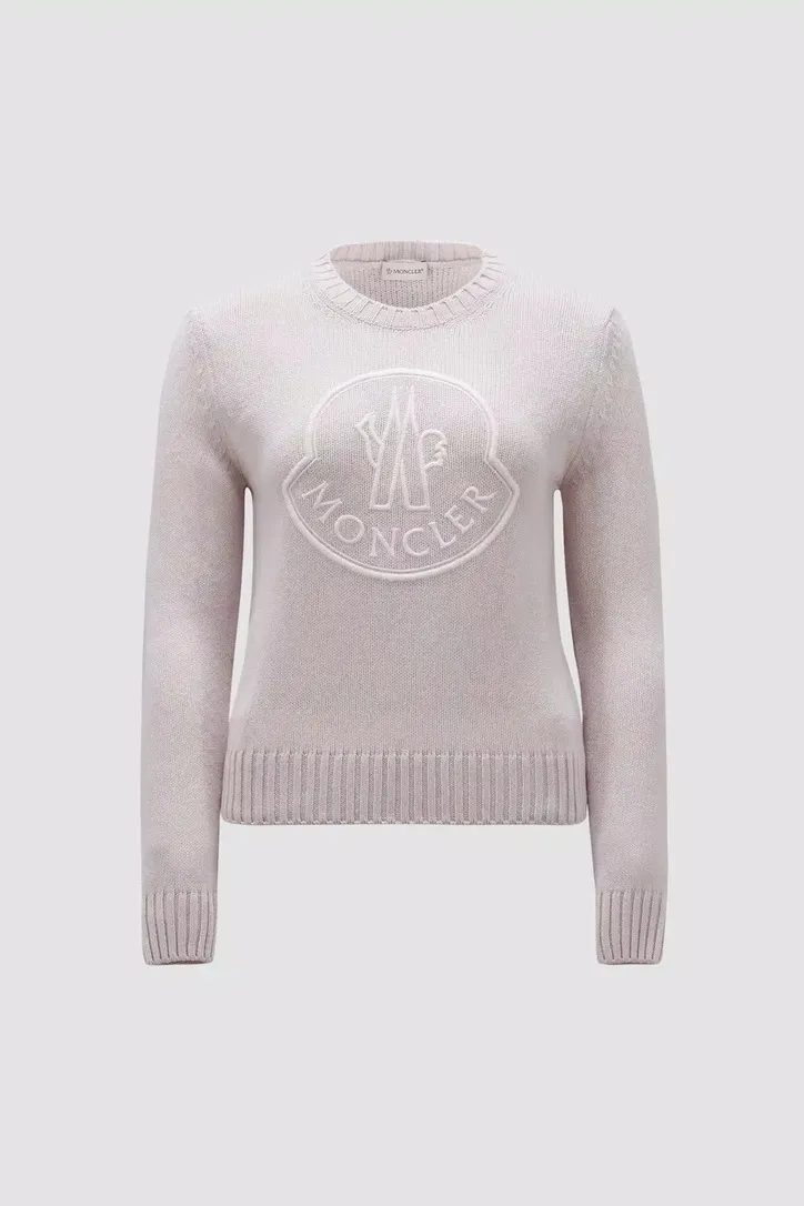 MONCLER  |Embroidered Logo Cashmere & Wool Sweater