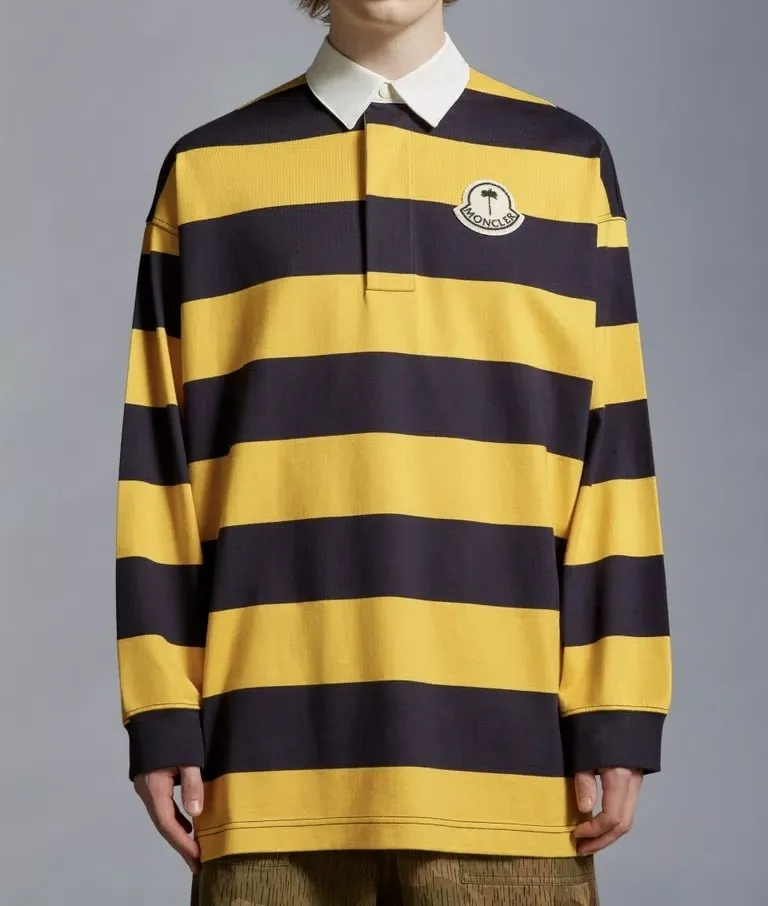 MONCLER  |Striped Long Sleeve Polo Shirt