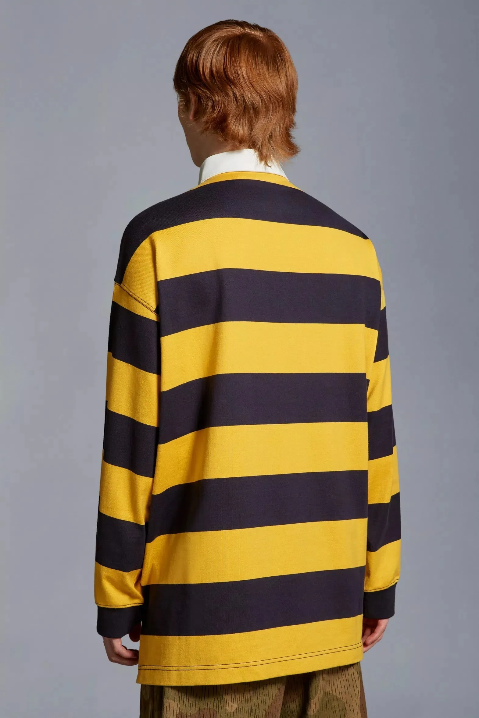 MONCLER  |Striped Long Sleeve Polo Shirt