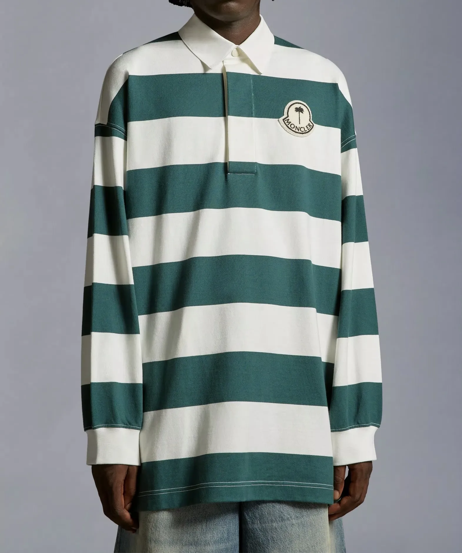 MONCLER  |Striped Long Sleeve Polo Shirt