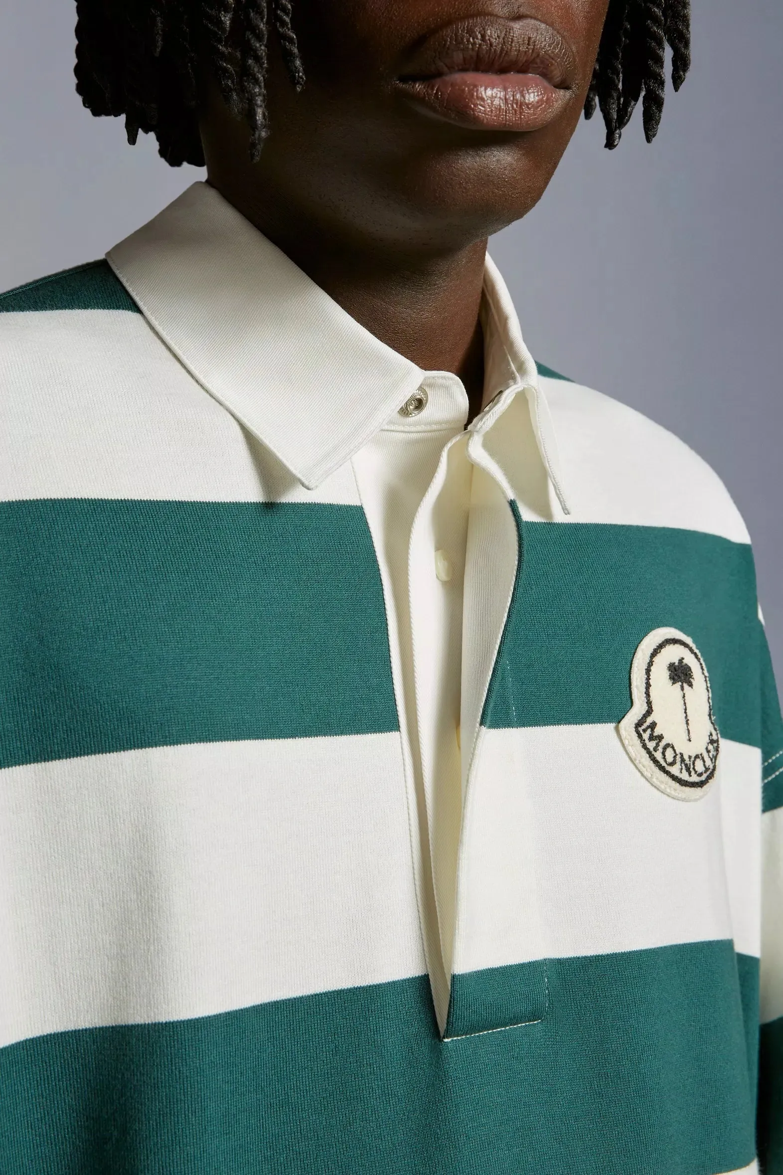 MONCLER  |Striped Long Sleeve Polo Shirt